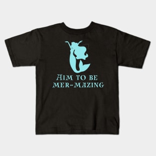 Mermaid club quote cute ocean graphic Kids T-Shirt